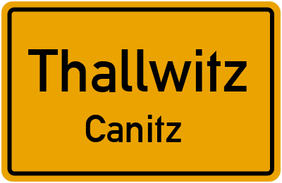 Straßenverzeichnis Thallwitz Canitz