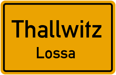 Straßenverzeichnis Thallwitz Lossa