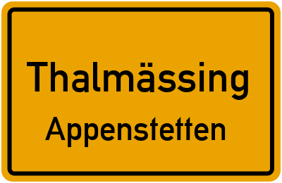 Straßenverzeichnis Thalmässing Appenstetten