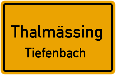 Ortsschild Thalmässing Tiefenbach