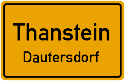 Ortsschild Thanstein Dautersdorf