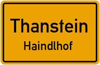 Straßenverzeichnis Thanstein Haindlhof