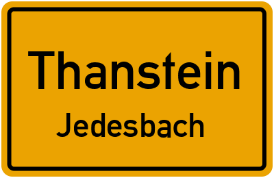 Straßenverzeichnis Thanstein Jedesbach