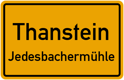 Straßenverzeichnis Thanstein Jedesbachermühle