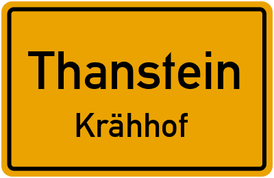 Ortsschild Thanstein Krähhof