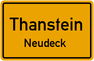 Ortsschild Thanstein Neudeck