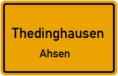 Straßenverzeichnis Thedinghausen Ahsen