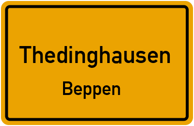 Straßenverzeichnis Thedinghausen Beppen