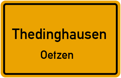 Straßenverzeichnis Thedinghausen Oetzen