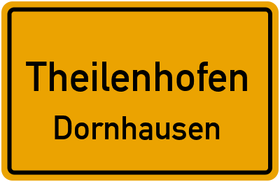 Ortsschild Theilenhofen Dornhausen