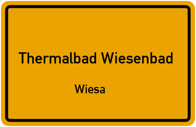 Straßenverzeichnis Thermalbad Wiesenbad Wiesa