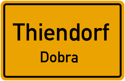 Straßenverzeichnis Thiendorf Dobra