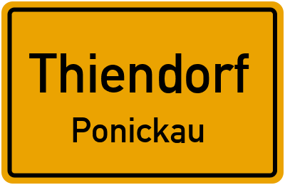 Straßenverzeichnis Thiendorf Ponickau