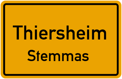 Ortsschild Thiersheim Stemmas