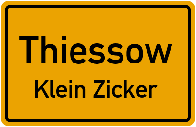 Straßenverzeichnis Thiessow Klein Zicker