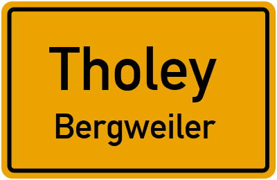 Ortsschild Tholey Bergweiler
