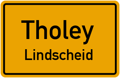 Ortsschild Tholey Lindscheid
