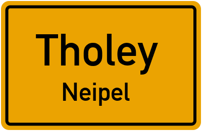 Ortsschild Tholey Neipel