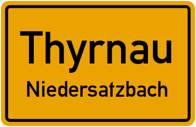 Ortsschild Thyrnau Niedersatzbach
