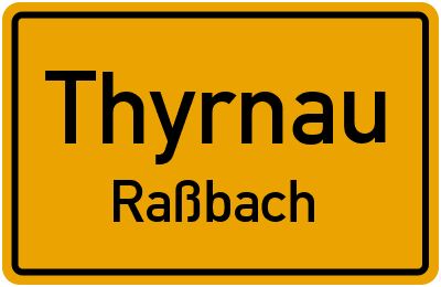 Ortsschild Thyrnau Raßbach