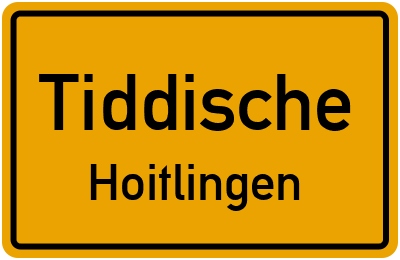 Straßenverzeichnis Tiddische Hoitlingen