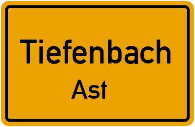 Straßenverzeichnis Tiefenbach Ast