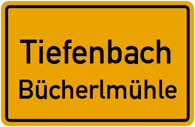 Straßenverzeichnis Tiefenbach Bücherlmühle