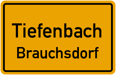 Straßenverzeichnis Tiefenbach Brauchsdorf