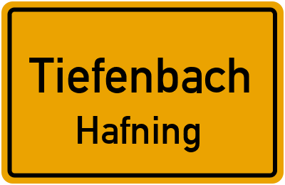 Straßenverzeichnis Tiefenbach Hafning
