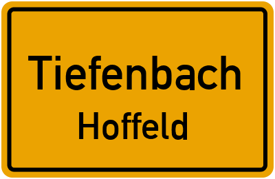 Straßenverzeichnis Tiefenbach Hoffeld