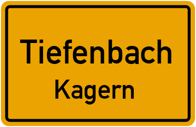 Ortsschild Tiefenbach Kagern