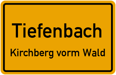 Straßenverzeichnis Tiefenbach Kirchberg vorm Wald