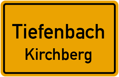 Ortsschild Tiefenbach Kirchberg