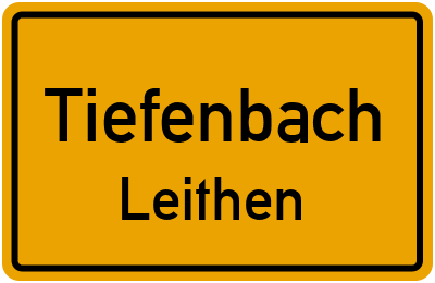 Ortsschild Tiefenbach Leithen