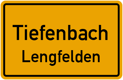 Ortsschild Tiefenbach Lengfelden