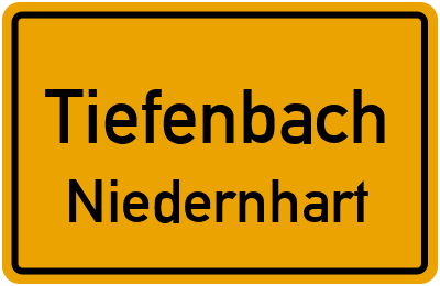 Ortsschild Tiefenbach Niedernhart
