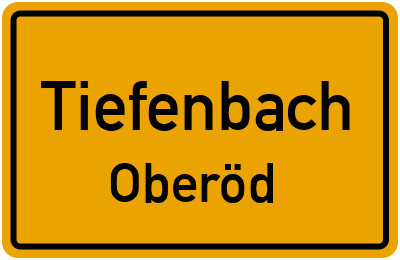 Ortsschild Tiefenbach Oberöd