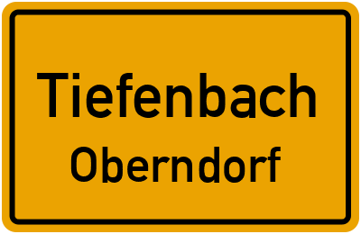 Ortsschild Tiefenbach Oberndorf