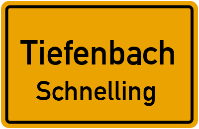 Straßenverzeichnis Tiefenbach Schnelling