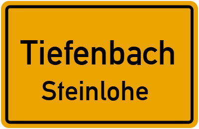 Straßenverzeichnis Tiefenbach Steinlohe