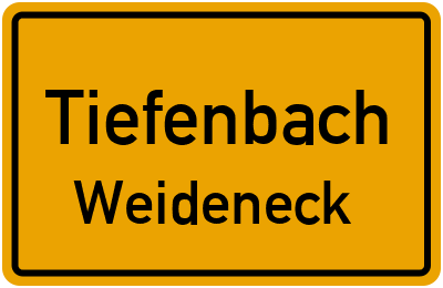 Straßenverzeichnis Tiefenbach Weideneck