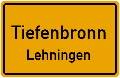 Straßenverzeichnis Tiefenbronn Lehningen
