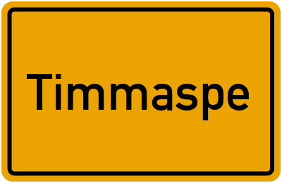 Ortsschild von Gemeinde Timmaspe in Schleswig-Holstein