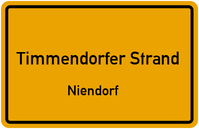 Straßenverzeichnis Timmendorfer Strand Niendorf