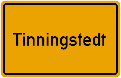 Ortsschild von Gemeinde Tinningstedt in Schleswig-Holstein