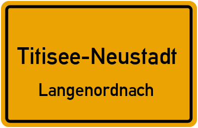 Straßenverzeichnis Titisee-Neustadt Langenordnach