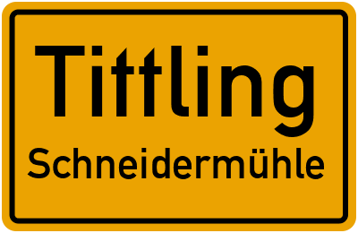 Straßenverzeichnis Tittling Schneidermühle