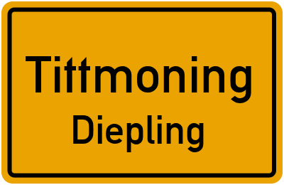 Ortsschild Tittmoning Diepling