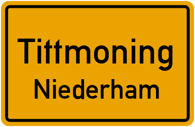 Ortsschild Tittmoning Niederham