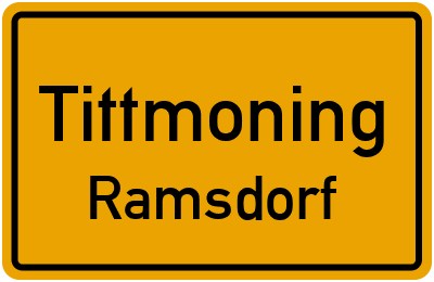 Ortsschild Tittmoning Ramsdorf